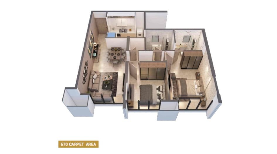 Drushti-Sapphire-Floor-Plan-2 BHK-670 Sqft